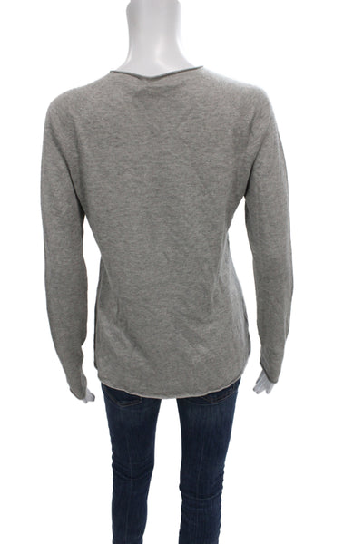 Vince Womens Gray Crew Neck Pullover Sweater Long Sleeve Minimalist Fall Size S