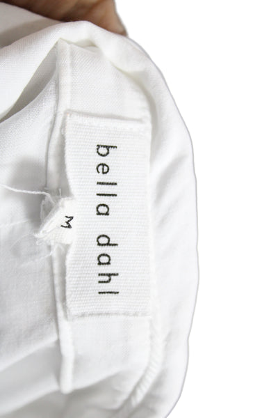 Bella Dahl Women Collared Tencel Lyocell Button-Up White Long Sleeve Size M