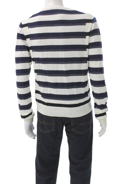 Kenzo Paris Mens Multicolor Striped Tiger Knit Pullover Long Sleeve Size M