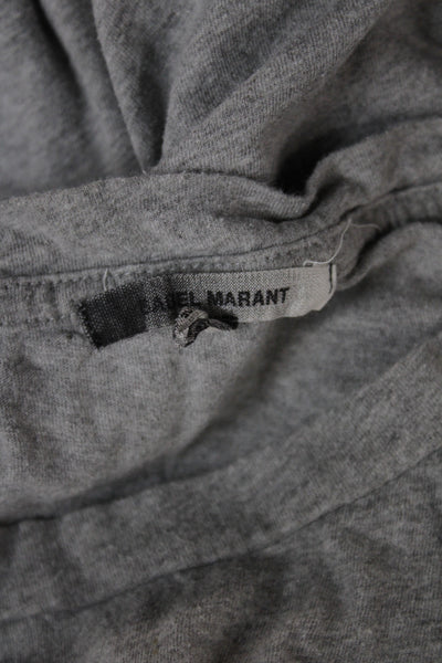 Isabel Marant Mens Basic T-Shirt Gray Cotton Short Sleeve Crew Neck Size S