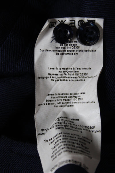 J. Lindeberg Mens Blue Collared Long Sleeve Button-Up Shirt Size S