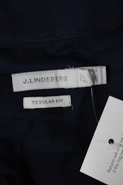 J. Lindeberg Mens Blue Collared Long Sleeve Button-Up Shirt Size S