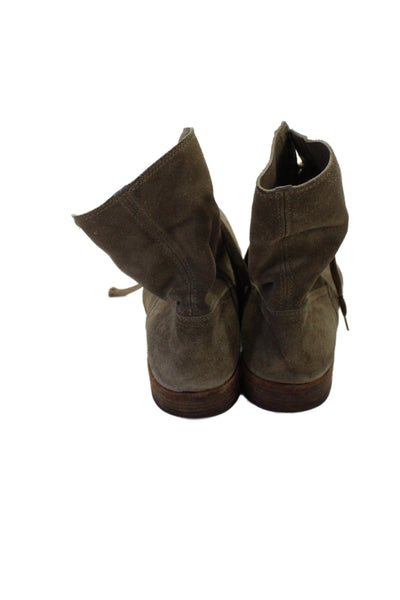 N.D.C. Mens Suede Pointed Toe Lace Up Boots Brown Size 43.5 13.5