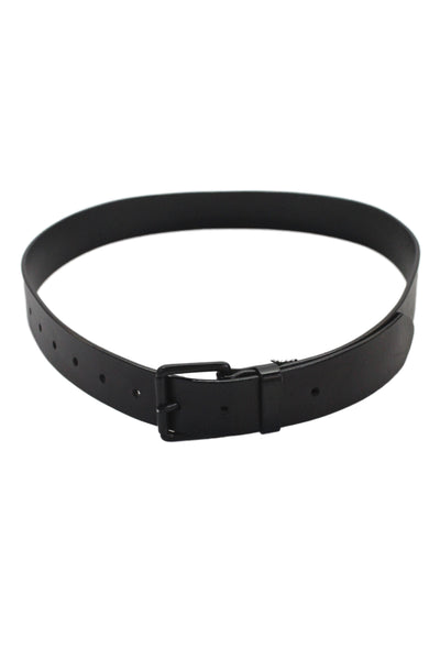 Club Monaco Mens Leather Frame Buckle Belt Black Size 32