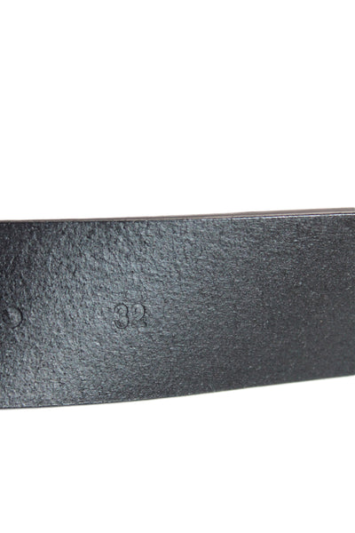 Club Monaco Mens Leather Frame Buckle Belt Black Size 32