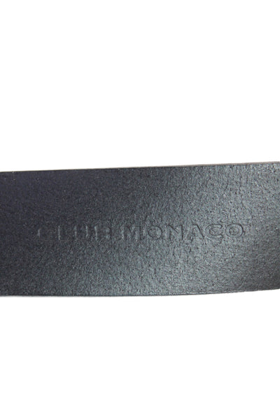 Club Monaco Mens Leather Frame Buckle Belt Black Size 32