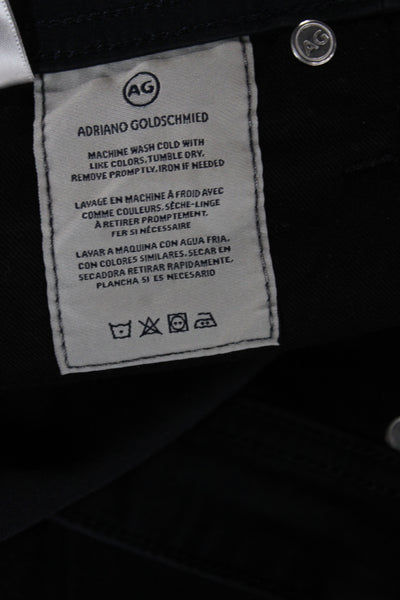 AG Adriano Goldschmied Womens Black Button Jeans Size 30