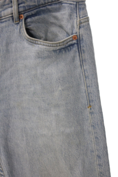 Zara Mens Cropped Jeans Blue Cotton Solid Fall Size 31