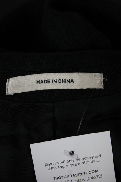 Club Monaco Mens Classic Black Wool Blend Blazer Button Closure Size 36