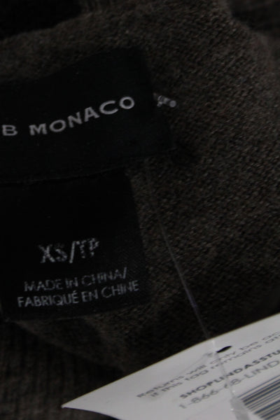 Club Monaco Women Gray Turtleneck Pullover Sweater Long Sleeve Petite Size XS