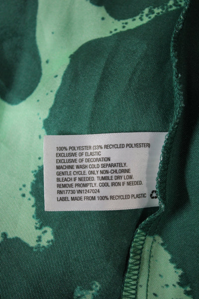 Alexis Womens V-Neck Tie Dye Green Sundress Sleeveless Zip Knee Length Size XL