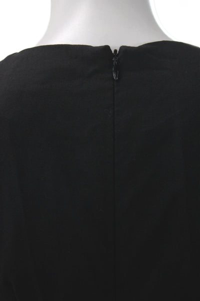 M.M. Lafleur Women Fit & Flare Dress Black Wool Blend Size 6