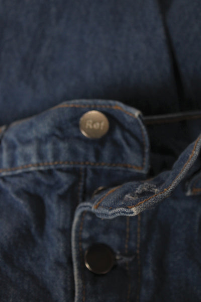 Reformation Women Straight Blue Jeans High Rise Cotton Blend Size 25