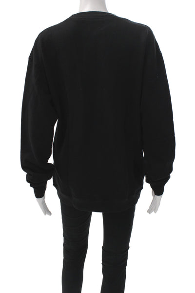 Goodlife Unisex Adults Pullover Sweatshirt Black Crew Neck Long Sleeve Size M