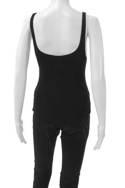 LNA Women Basic Sleeveless Square Neck Black Tank Size M