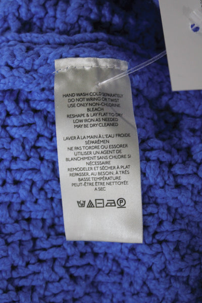 Free People Womens Bohemian V-Neck Knit Cardigan Blue Long Sleeve Size XS
