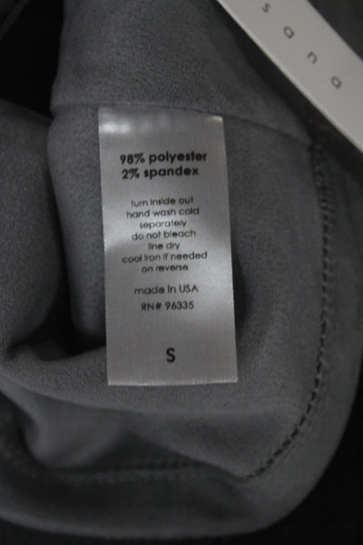 Susana Monaco Women Cropped Sleeveless Gray Tank Polyester Square Neck Size S