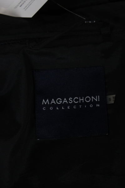 Magaschoni Women Puffer Jacket Black Drawstring Long Sleeve Size S