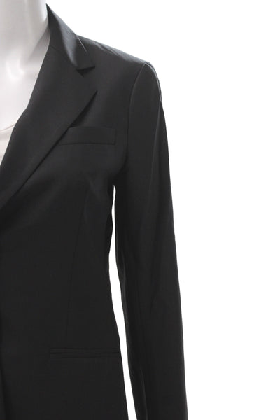 Theory Womens Basic Jacket Black Button Long Sleeve Size 8