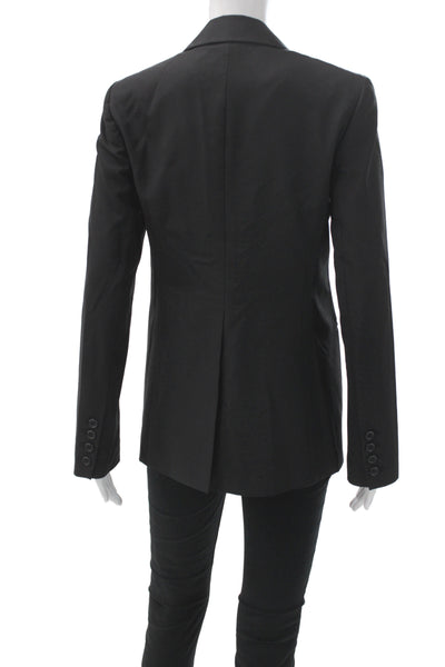 Theory Womens Basic Jacket Black Button Long Sleeve Size 8