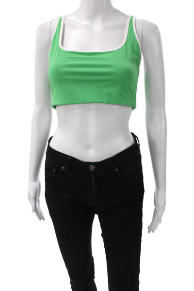 Splits 59 Women Green Sports Bra Sleeveless Athletic Blend Size S