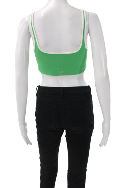 Splits 59 Women Green Sports Bra Sleeveless Athletic Blend Size S
