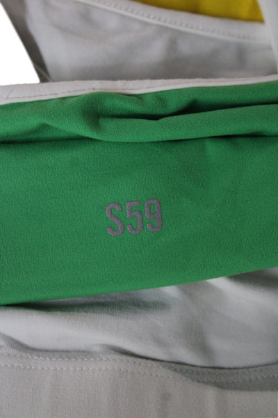 Splits 59 Women Green Sports Bra Sleeveless Athletic Blend Size S