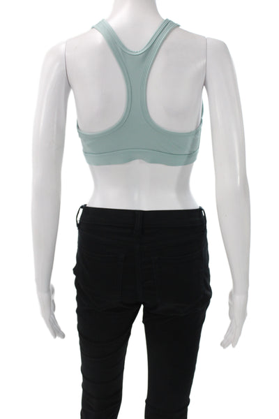 Nike Womens Sports Bra Green Polyester Blend Sleeveless Size M