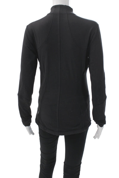Lululemon Womens Black Track Jacket Zip Polyester Size 6
