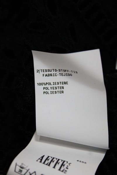 Philosophy Di Lorenzo Serafini Women Cropped Blouse Black Long Sleeve Size 2