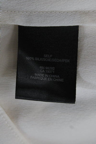 Tibi Womens Ivory Silk V-Neck Sleeveless Camisole Minimalist Size 2