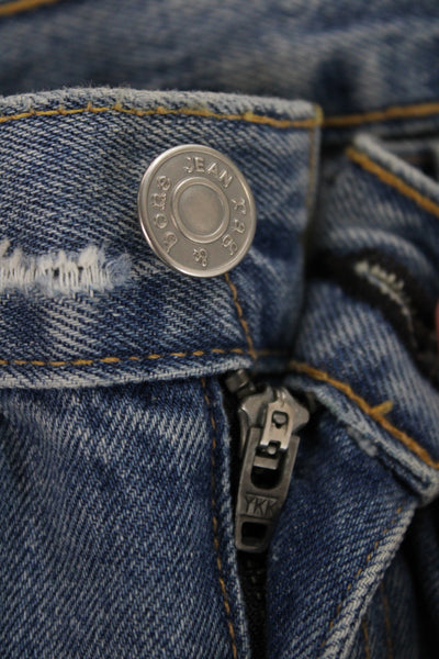 Rag & Bone Jean Womens Boyfriend Jeans Blue Distressed Cotton Mid Rise Size 25