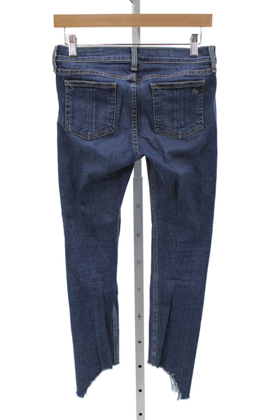 Rag & Bone Jean Womens Boyfriend Jeans Blue Distressed Cotton Mid Rise Size 25