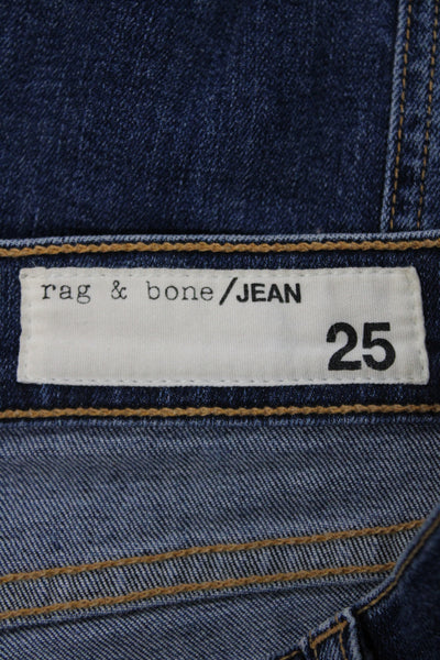Cami NYC Womens Skinny Cotton Jeans Blue Raw Hem Button Size 2XS