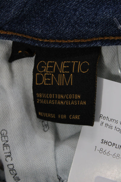 Genetic Denim Womens Skinny Jeans Blue Mid Rise Cotton Blend Size 25