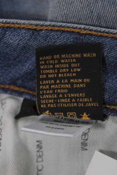Genetic Denim Womens Skinny Jeans Blue Mid Rise Cotton Blend Size 25