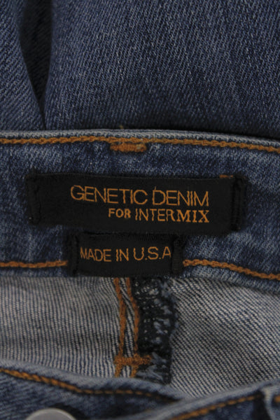 Genetic Denim Womens Skinny Jeans Blue Mid Rise Cotton Blend Size 25