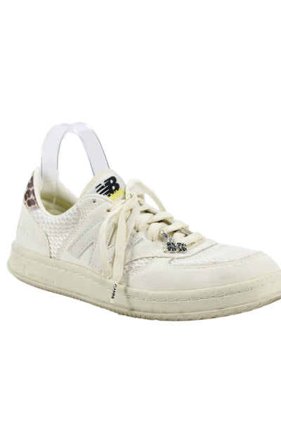 New Balance X Ganni Womens Suede Low Top Lace Up Sneakers White Size 8
