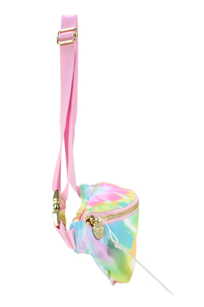 Stoney Clover Lane Womens Tie Dye Print Fanny Pack Handbag Multi Colored