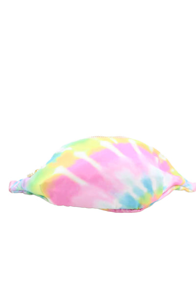 Stoney Clover Lane Womens Tie Dye Print Fanny Pack Handbag Multi Colored