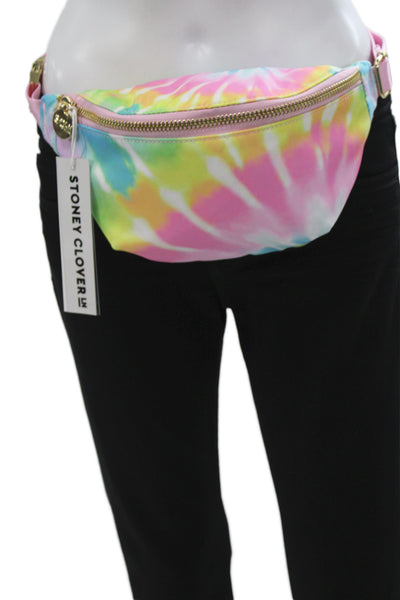 Stoney Clover Lane Womens Tie Dye Print Fanny Pack Handbag Multi Colored