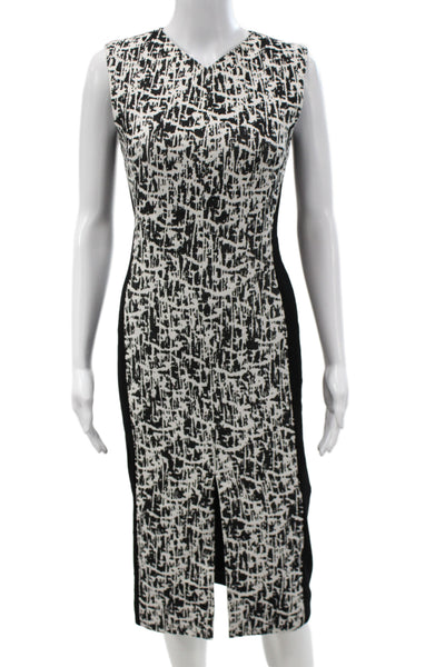 Jason Wu Women Sheath Black V Neck Sleeveless Full Length Dress Size 0