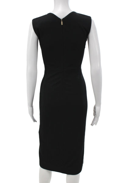 Jason Wu Women Sheath Black V Neck Sleeveless Full Length Dress Size 0