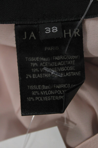 Jay Ahr Women Pink Sleeveless Shift Dress Knee Length Round Neck Size 38