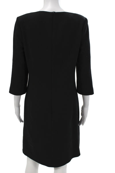 Michael Kors Collection Women Sheath Dress Black Wool Knee-Length Size 8