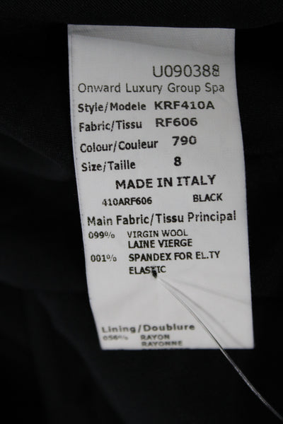 Michael Kors Collection Women Sheath Dress Black Wool Knee-Length Size 8