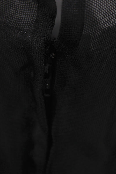 Carolina Herrera Womens A-Line Dress Black Square Neck Midi Pearl Size 10