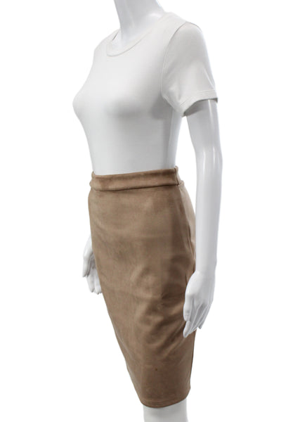 Susana Monaco Womens Sleeveless Square Neck Outfit Set Beige Short Skirt Size S