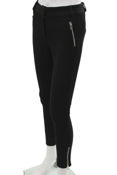 Veronica Beard Womens Ankle Biker Pants Black Button Size 0