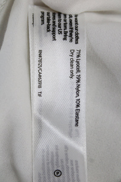 Eileen Fisher Womens Zip Jacket White Long Sleeve Size M